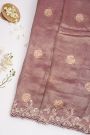 Designer Tissue Georgette Dusty Pink Saree
