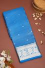 Mysore Crepe Sky Blue Saree