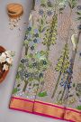 Mysore Crepe Grey Saree
