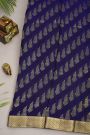 Mysore Crepe Navy Blue Saree