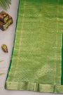 Mysore Crepe Dark Green Saree