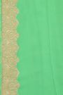 Designer Georgette Sea Green Saree