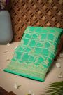 Designer Georgette Sea Green Saree