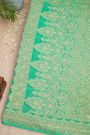 Designer Georgette Sea Green Saree