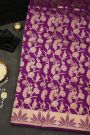 Banarasi Silk Dark Purple Saree