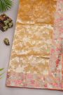 Designer Organza Gold Saree