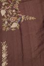 Designer Tussar Brown Saree
