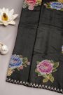 Designer Tussar Black Saree