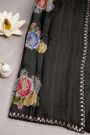 Designer Tussar Black Saree