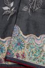 Designer Tussar Dark Grey Saree