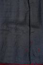 Designer Tussar Dark Grey Saree