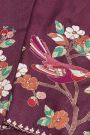 Designer Tussar Wine Saree
