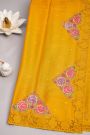 Designer Tussar Yellow Saree