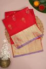 Venkatagiri Silk Red Saree