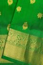 Venkatagiri Silk Bottle Green Saree