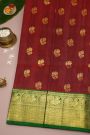 Venkatagiri Silk Maroon Saree