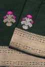 Banarasi Silk Bottle Green Saree