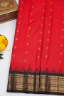 Gadwal Silk Red Saree