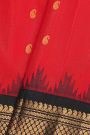 Gadwal Silk Red Saree