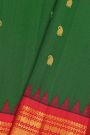 Gadwal Silk Bottle Green Saree