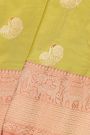 Banarasi Kathan Silk Lime Green Saree