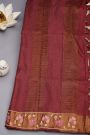 Designer Tussar Maroon Saree