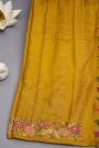 Designer Tussar Mustard Saree