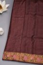 Designer Tussar Light Brown Saree