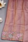Designer Tussar Onion Pink Saree