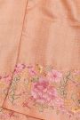 Designer Tussar Peach Saree