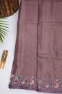 Designer Tussar Violet Saree