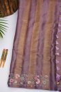 Designer Tussar Violet Saree