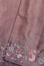 Designer Tussar Violet Saree