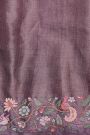 Designer Tussar Violet Saree