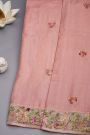 Designer Tussar Light Pink Saree