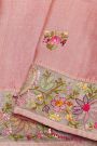 Designer Tussar Light Pink Saree