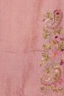 Designer Tussar Light Pink Saree
