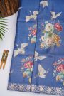 Designer Tussar Blue Saree