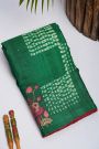 Designer Tussar Peacock Green Saree