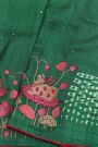 Designer Tussar Peacock Green Saree