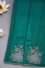 Designer Tussar Rama Green Saree