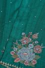 Designer Tussar Rama Green Saree