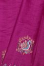 Designer Tussar Magenta Saree