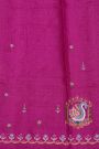 Designer Tussar Magenta Saree