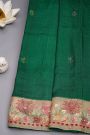 Designer Tussar Green Saree