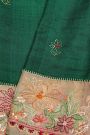 Designer Tussar Green Saree