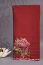 Designer Tussar Red Saree