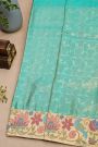 Fusion Silk Sky Blue Saree