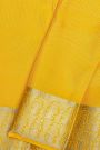 Mysore Crepe Yellow Saree