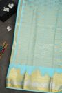 Mysore Crepe Sky Blue Saree